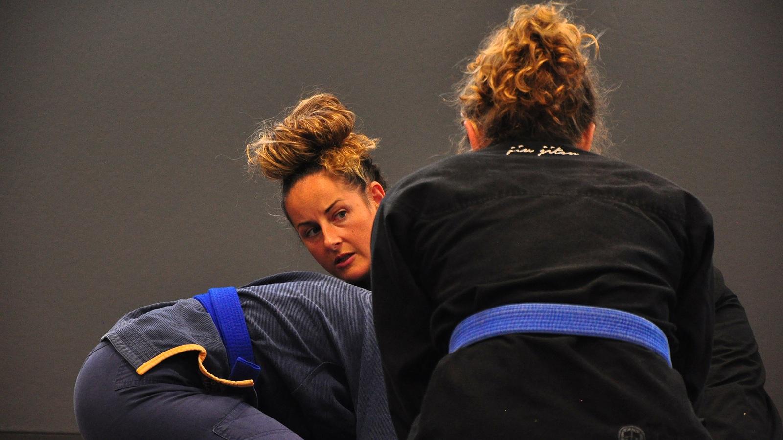 BJJ sparring with adults