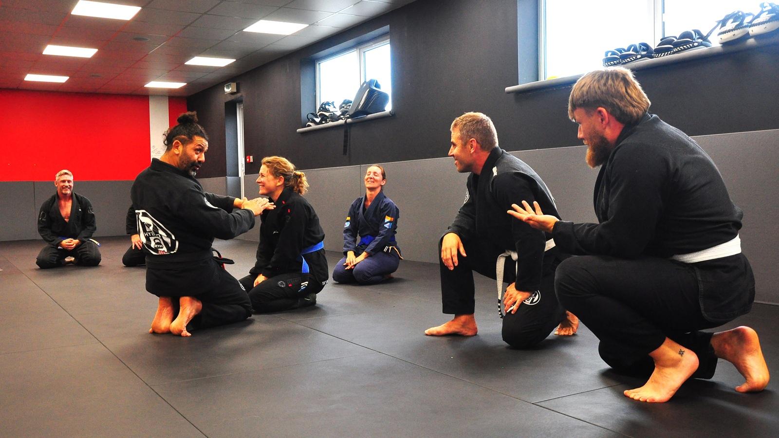 BJJ training with adults